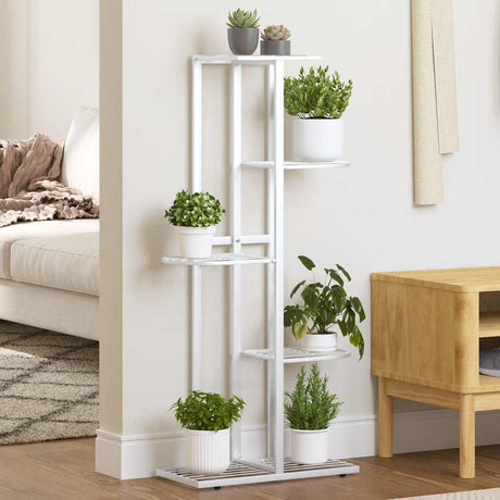 Vidaxl Flower Standard med 5 lag 43x22x98 cm metal hvid