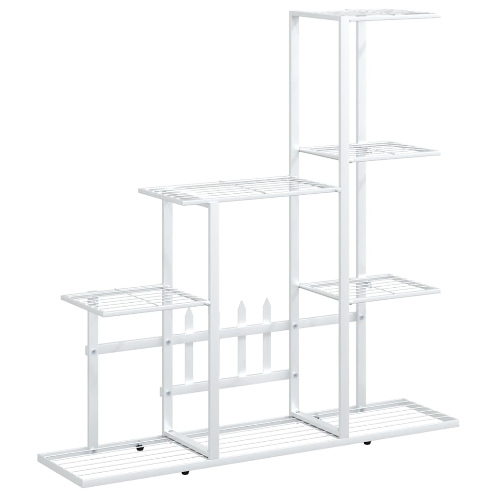 Vidaxl Flower Standard 94.5x25x88 cm metal hvid