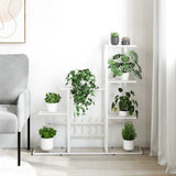 Vidaxl Flower Standard 94.5x25x88 cm metal hvid