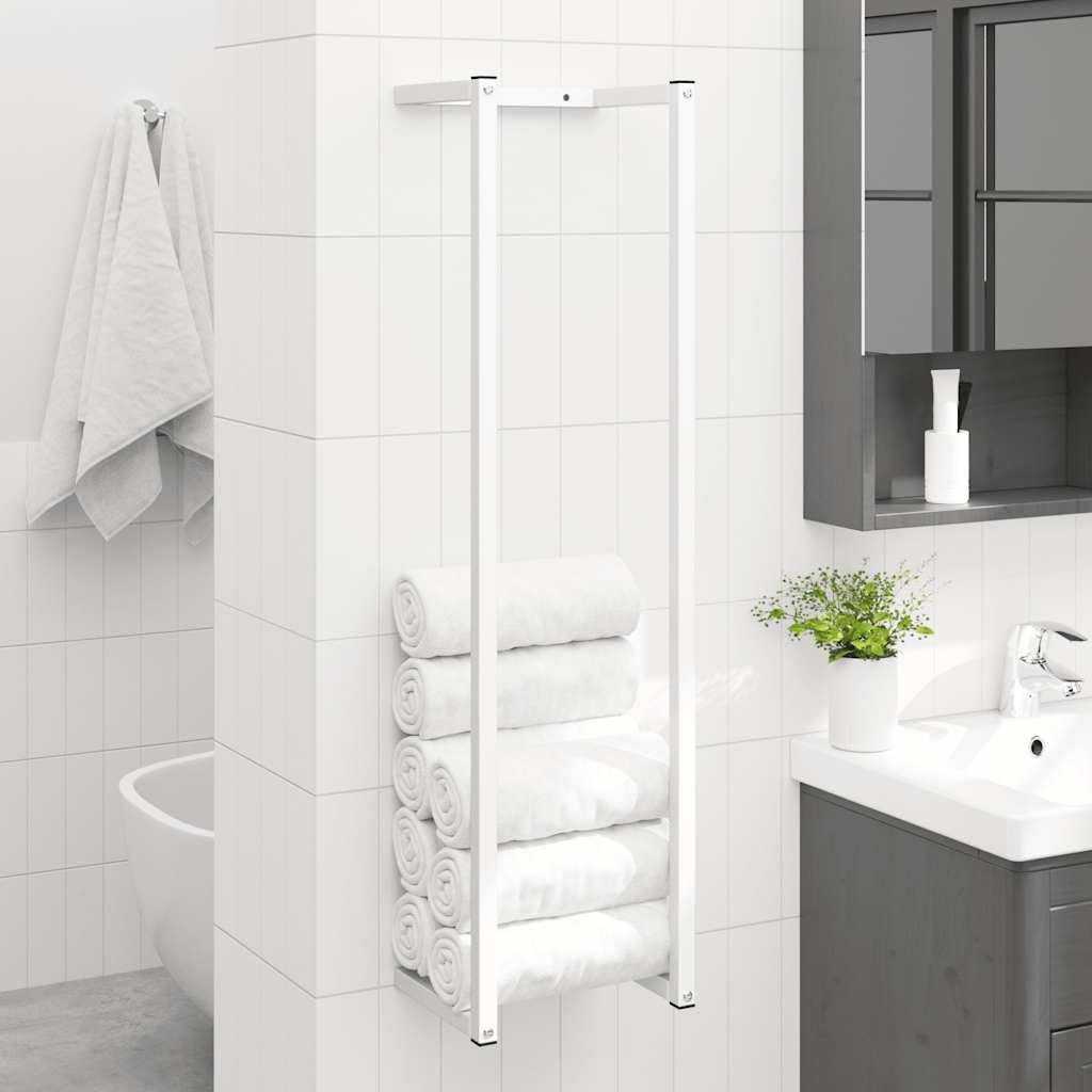 Vidaxl håndklæde rack 25x20x95 cm stål hvid