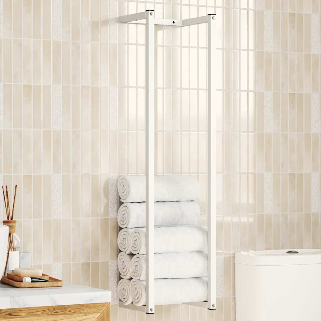 Vidaxl håndklæde rack 25x20x95 cm stål hvid