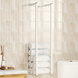 Vidaxl håndklæde rack 25x20x95 cm stål hvid