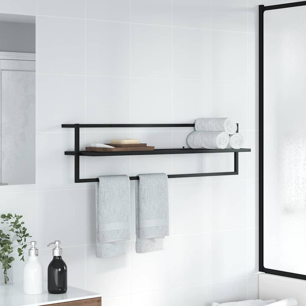 Vidaxl håndklædeholder 95x25x22 cm Iron Black