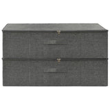 Vidaxl opbevaringsbokse 2 St 70x40x18 cm stof Anthracite -farvet