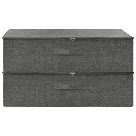 Vidaxl opbevaringsbokse 2 St 70x40x18 cm stof Anthracite -farvet