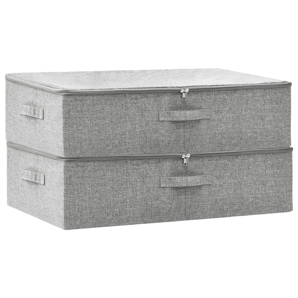 Vidaxl opbevaringsbokse 2 St 70x40x18 cm stof grå