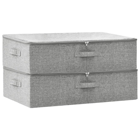 Vidaxl opbevaringsbokse 2 St 70x40x18 cm stof grå