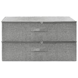 Vidaxl opbevaringsbokse 2 St 70x40x18 cm stof grå