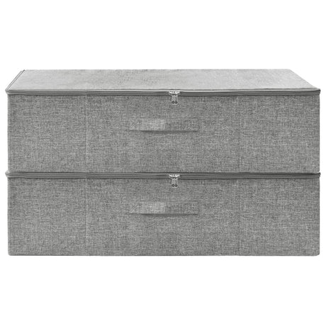 Vidaxl opbevaringsbokse 2 St 70x40x18 cm stof grå