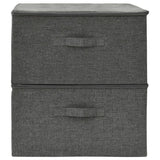 Vidaxl opbevaringsbokse 2 stk. 43x34x23 cm stof anthracit -farvet