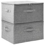Vidaxl opbevaringsbokse 2 stk 43x34x23 cm stof grå