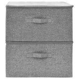 Vidaxl opbevaringsbokse 2 stk 43x34x23 cm stof grå