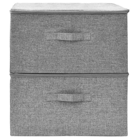 Vidaxl opbevaringsbokse 2 stk 43x34x23 cm stof grå