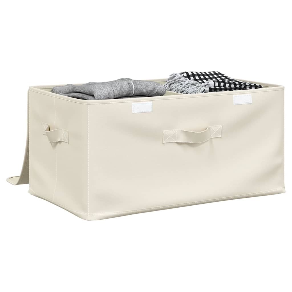Vidaxl opbevaringsbokse 2 stk 43x34x23 cm stofcreme -farvet