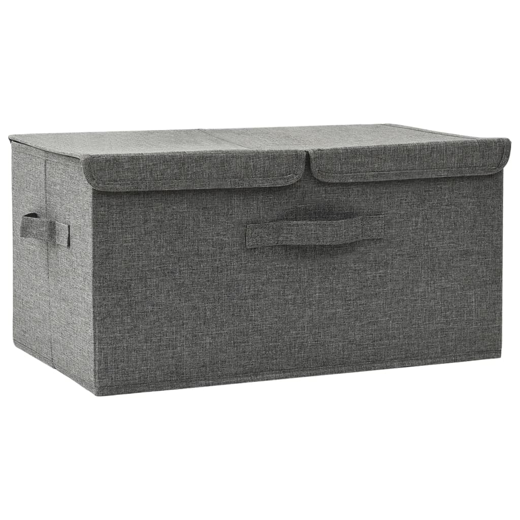 VIDAXL Opbevaringsboks 50x30x25 cm stof anthracite -farvet