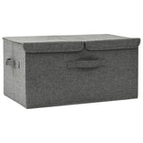 VIDAXL Opbevaringsboks 50x30x25 cm stof anthracite -farvet