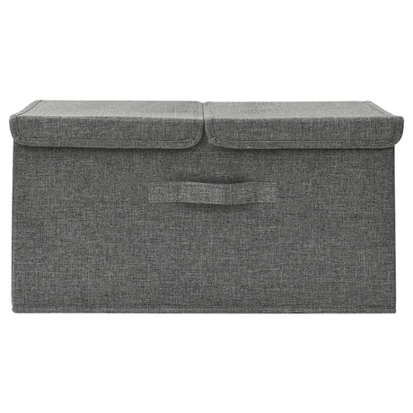 VIDAXL Opbevaringsboks 50x30x25 cm stof anthracite -farvet