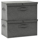 Vidaxl opbevaringsbokse 2 stk. 50x30x25 cm stof Anthracite -farvet
