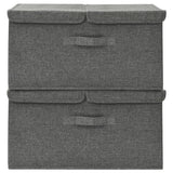 Vidaxl opbevaringsbokse 2 stk. 50x30x25 cm stof Anthracite -farvet