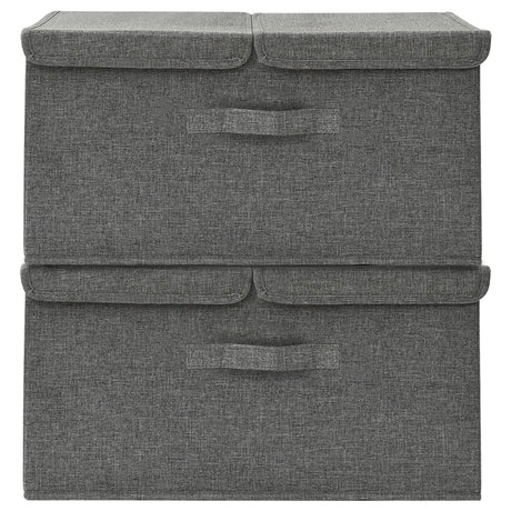 Vidaxl opbevaringsbokse 2 stk. 50x30x25 cm stof Anthracite -farvet