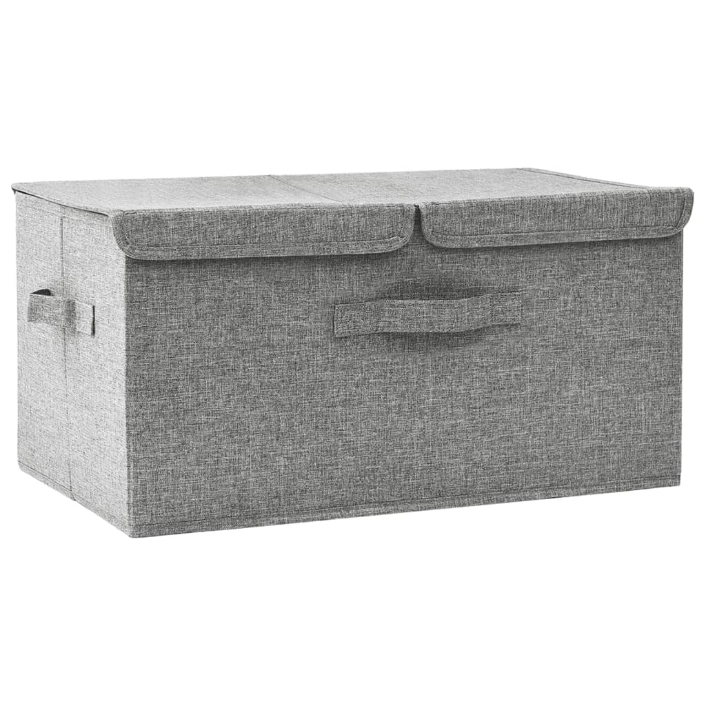 Vidaxl opbevaringsboks 50x30x25 cm stof grå