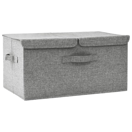 Vidaxl opbevaringsboks 50x30x25 cm stof grå