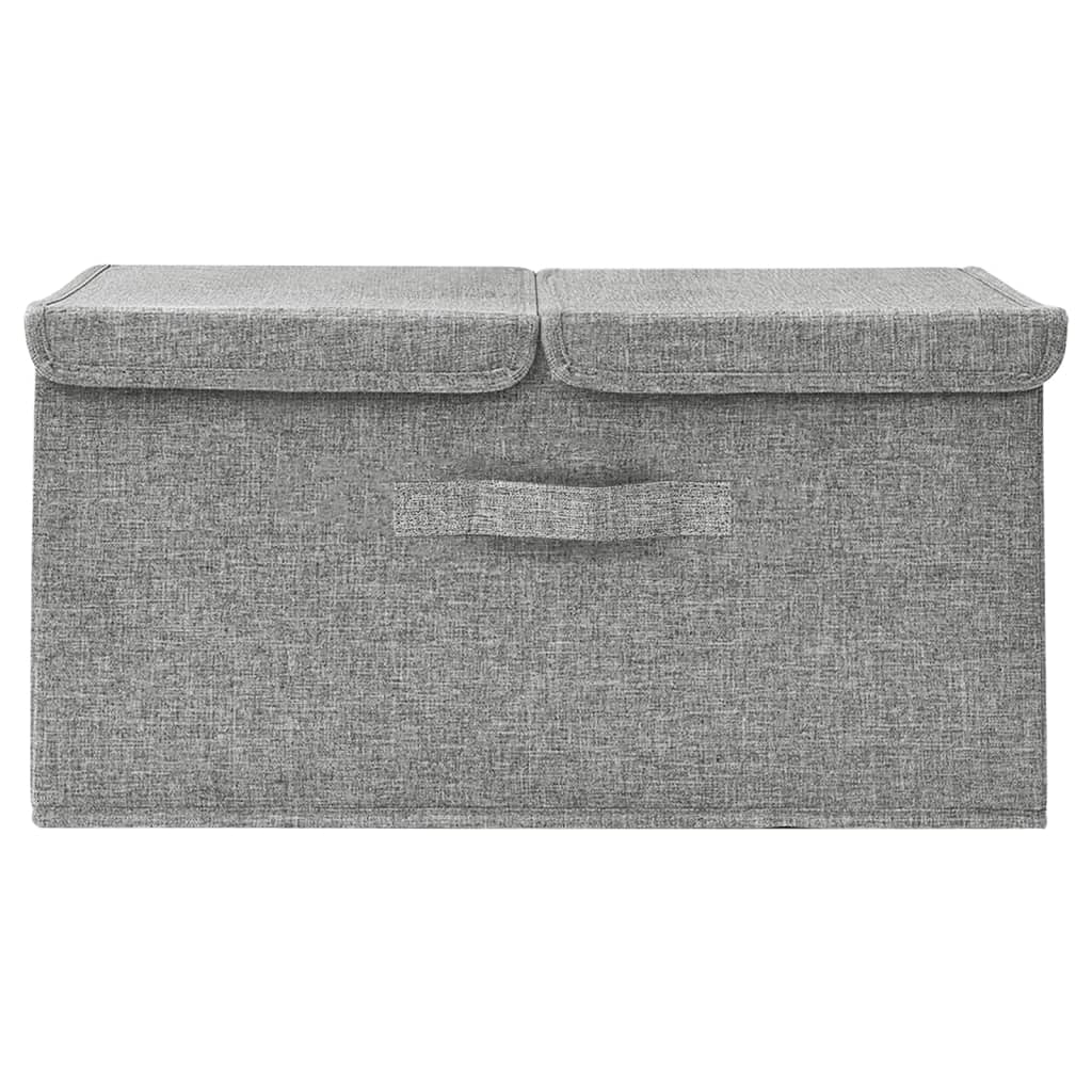 Vidaxl opbevaringsboks 50x30x25 cm stof grå