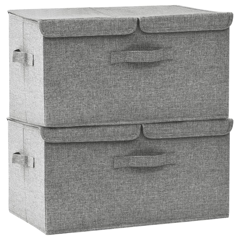 Vidaxl opbevaringsbokse 2 stk 50x30x25 cm stof grå