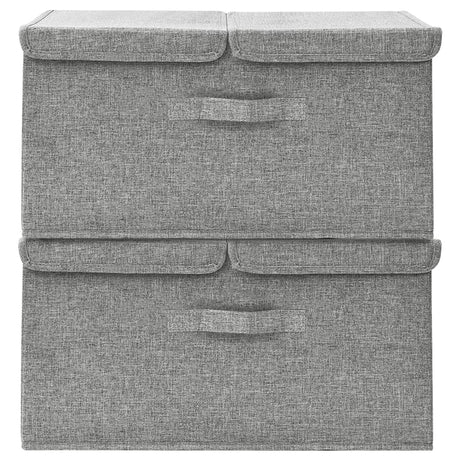 Vidaxl opbevaringsbokse 2 stk 50x30x25 cm stof grå