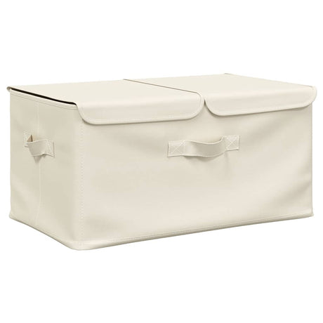 Vidaxl opbevaringsboks 50x30x25 cm stofcreme -farvet