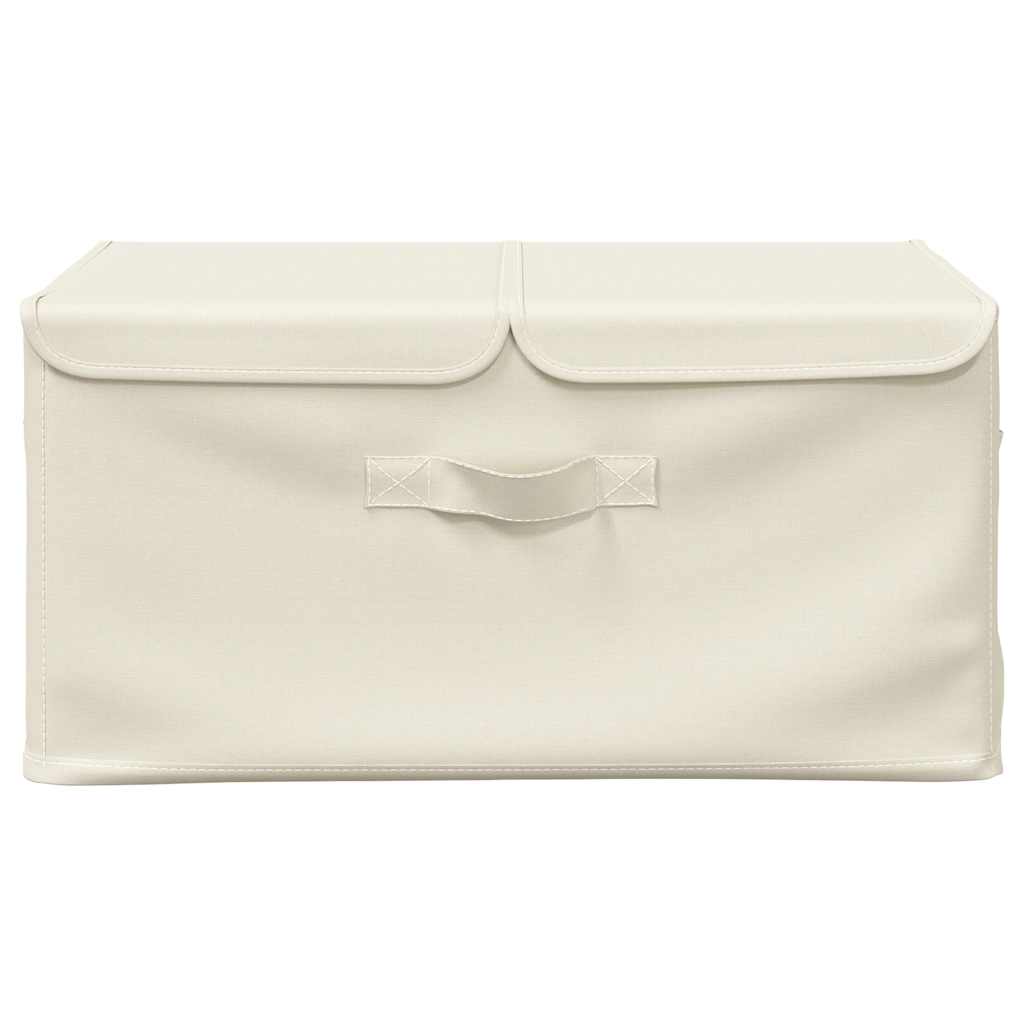 Vidaxl opbevaringsbokse 2 stk 50x30x25 cm stof crème farvet