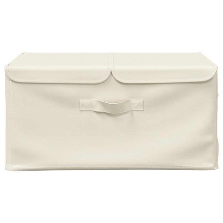 Vidaxl opbevaringsbokse 2 stk 50x30x25 cm stof crème farvet