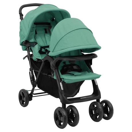 Vidaxl Twin Children Tandem Steel Green
