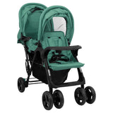 Vidaxl Twin Children Tandem Steel Green
