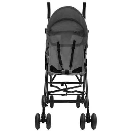 Vidaxl Kinderbuggy stål lysegrå og sort