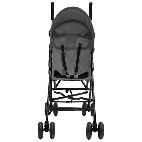 Vidaxl Kinderbuggy stål lysegrå og sort