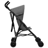 Vidaxl Kinderbuggy stål lysegrå og sort