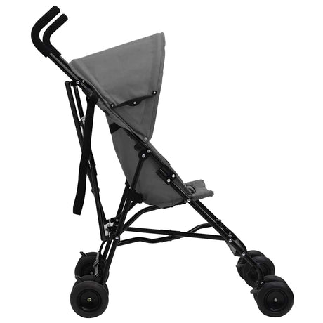 Vidaxl Kinderbuggy stål lysegrå og sort