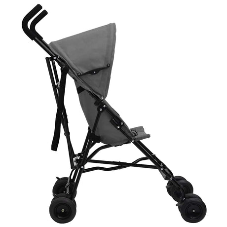 Vidaxl Kinderbuggy stål lysegrå og sort