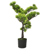 Vidaxl kunstig plante med pot Pinus bonsai 60 cm grøn
