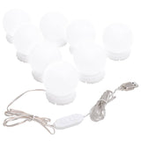 Vidaxl spejlbelysning med 8 LED -lamper Varm hvid og kold hvid