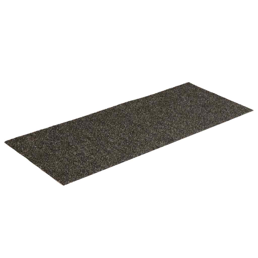 Vidaxl Stair Mats Self -fast 15 stykker 60x25 cm Antracit rektangulær