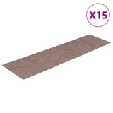 Vidaxl Stair Mats Self -fast 15 stykker 76x20 cm lysebrun rektangulær