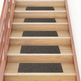 Vidaxl Stair Mats Self -fast 15 stykker 76x20 cm Anthracite rektangulær