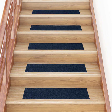 Vidaxl Stair Mats Self -adhesive 15 stykker 76x20 cm rektangulær marineblå
