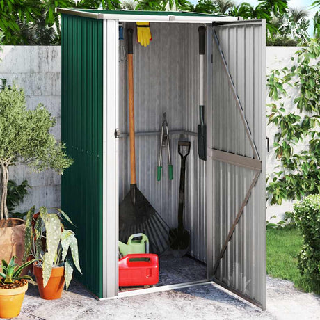 Vidaxx havehus grønt 118,5x97x209,5 cm galvaniseret stål