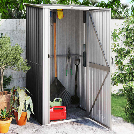 Vidaxl Garden Shed 118,5x97x209,5 cm galvaniseret stålantracit