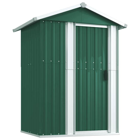 Vidaxl Garden Shed 126x97.5x177 cm galvaniseret stålgrøn