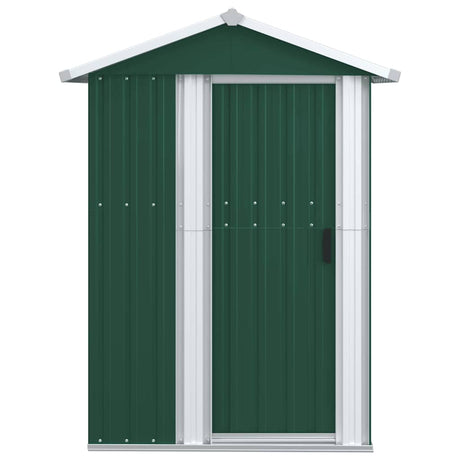 Vidaxl Garden Shed 126x97.5x177 cm galvaniseret stålgrøn