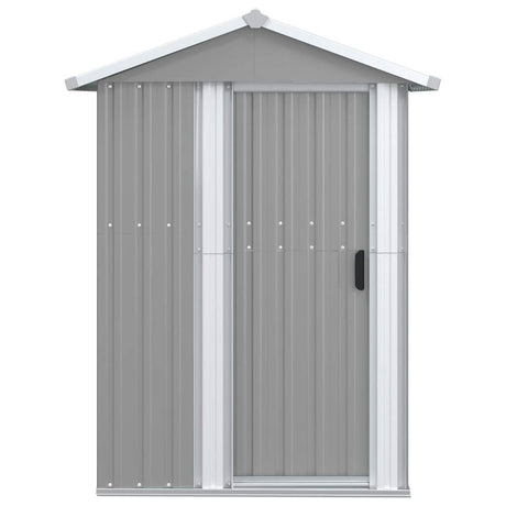 Vidaxl Garden Shed 126x97.5x177 cm galvaniseret stålgrå